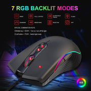 Glowing Wired Gaming Mouse with High Precision and Stylish Design